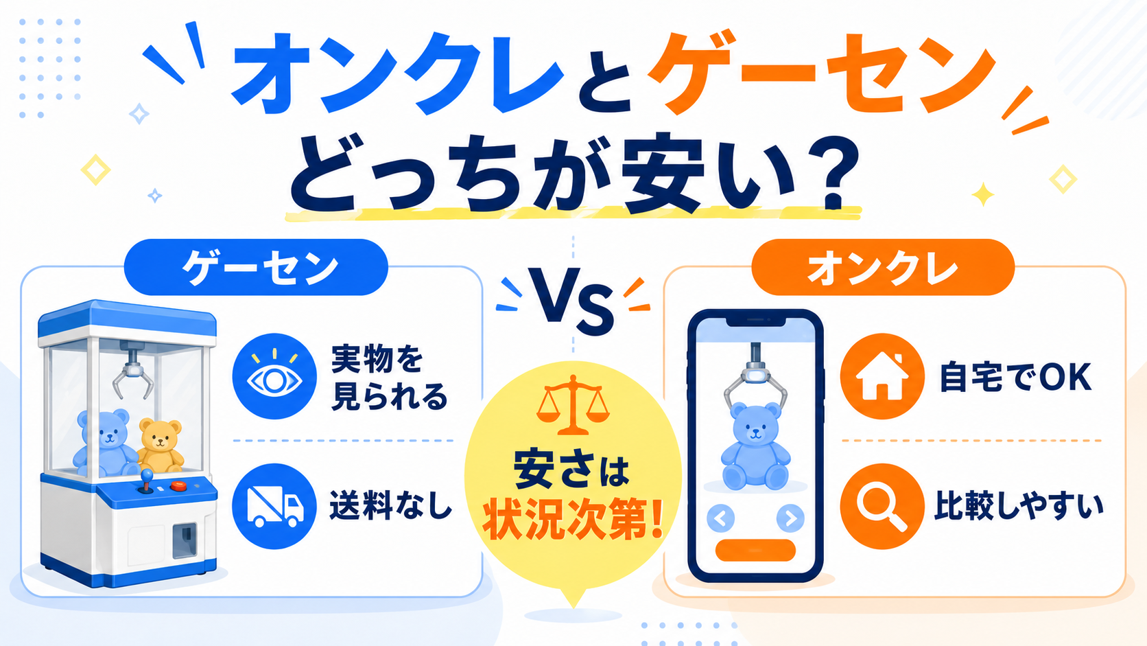 オンクレとゲーセン、どっちが安い？