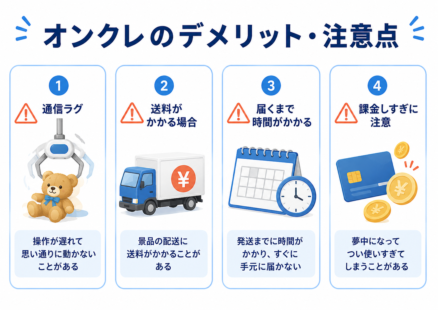 オンクレのデメリット・注意点