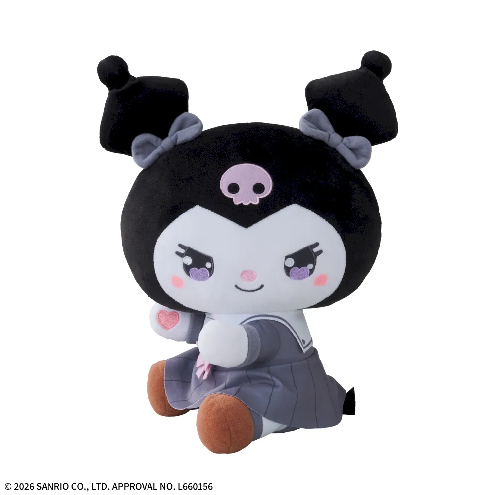 ゆるかわ　サンリオキャラクターズ　Lぬいぐるみ“クロミ”　YK学園高等部