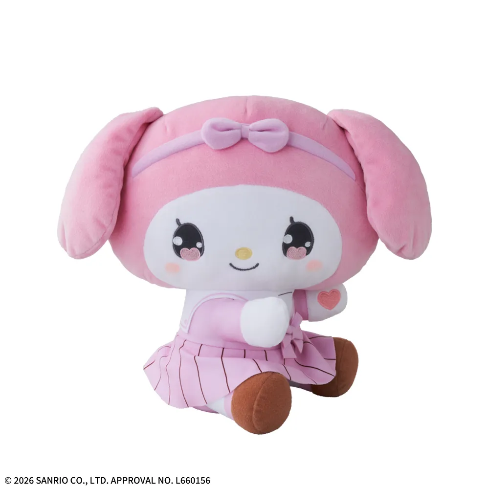 ゆるかわ　サンリオキャラクターズ　Lぬいぐるみ“マイメロディ”　YK学園高等部