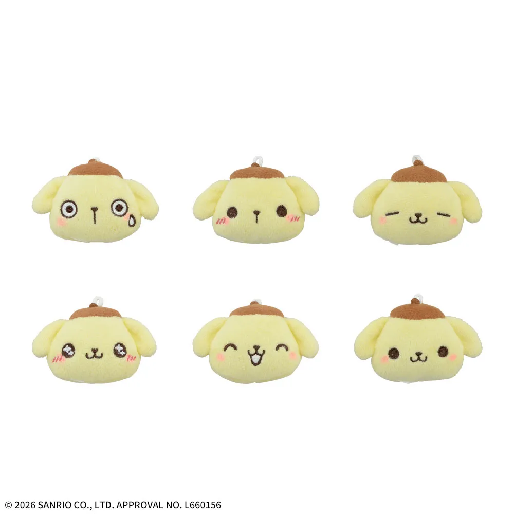 ゆるかわ サンリオキャラクターズ プチフェイスマスコット“ポムポムプリン” ~祝30周年~ 仕様イメージ