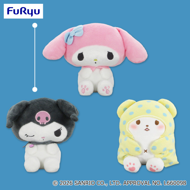 サンリオキャラクターズしょんぼりっこBIGぬいぐるみ～マイメロディ・クロミ・まるもふびより～