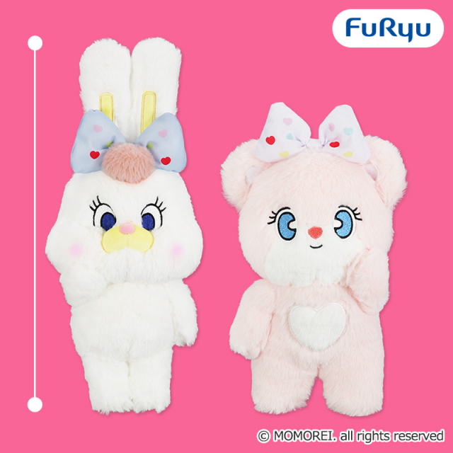 MOMOREIカラフルハートリボンBIGぬいぐるみ