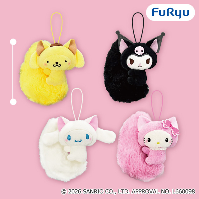 サンリオキャラクターズ平成レトロふわふわしっぽマスコット