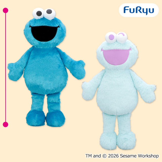 セサミストリートカラフルクッキーモンスターBIGぬいぐるみ