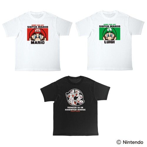 スーパーマリオTシャツ（マリオ・ルイージ・テレサ）
