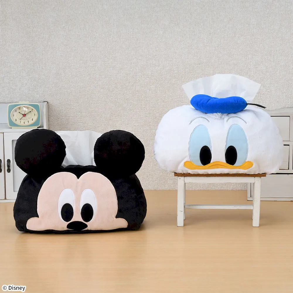 ミッキーマウス&ドナルドダック　プラチナムザッカフェイスティッシュボックスカバー