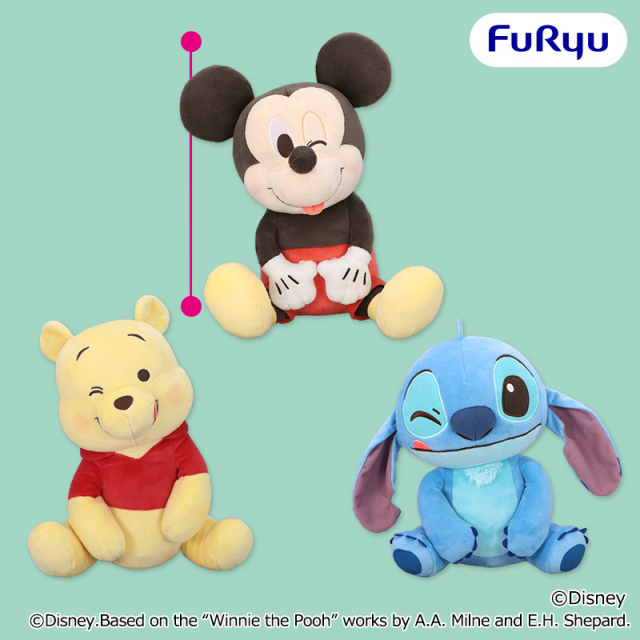 ディズニーキャラクターこてっとぺったん 舌ぺろウィンクBIGぬいぐるみ