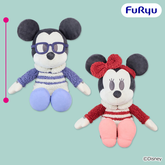ミッキーマウス＆ミニーマウスデココレ もこもこパジャマBIGぬいぐるみ