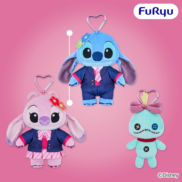 ディズニー　スティッチぎゃるKAWAふぉと カラビナ付きぬいぐるみ