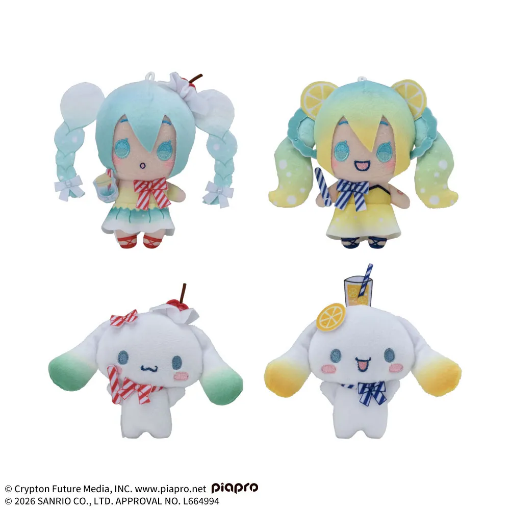 初音ミク×シナモロール　マスコット　～クリームソーダ・レモンソーダ～