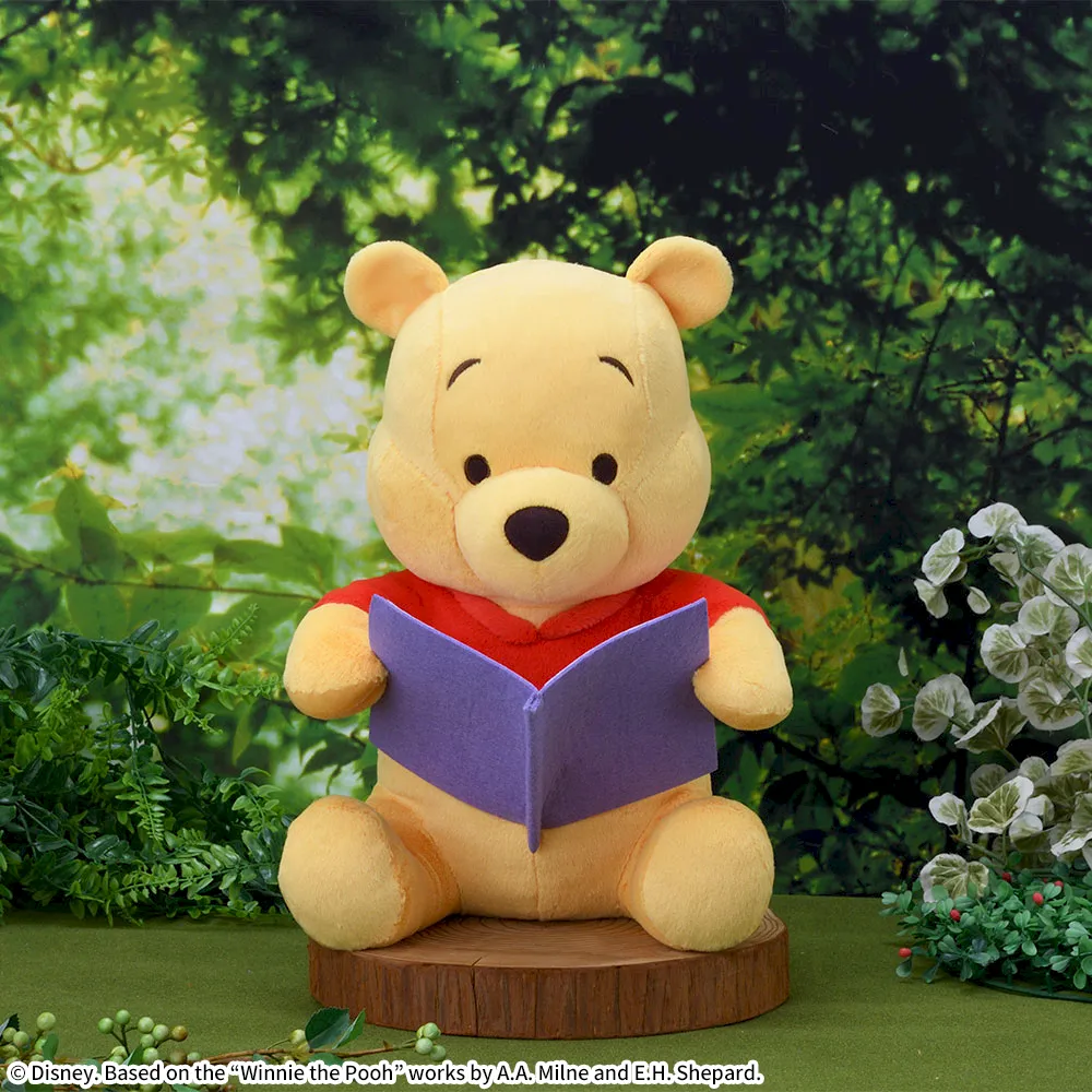 くまのプーさん　LLぬいぐるみ　読書Ver.