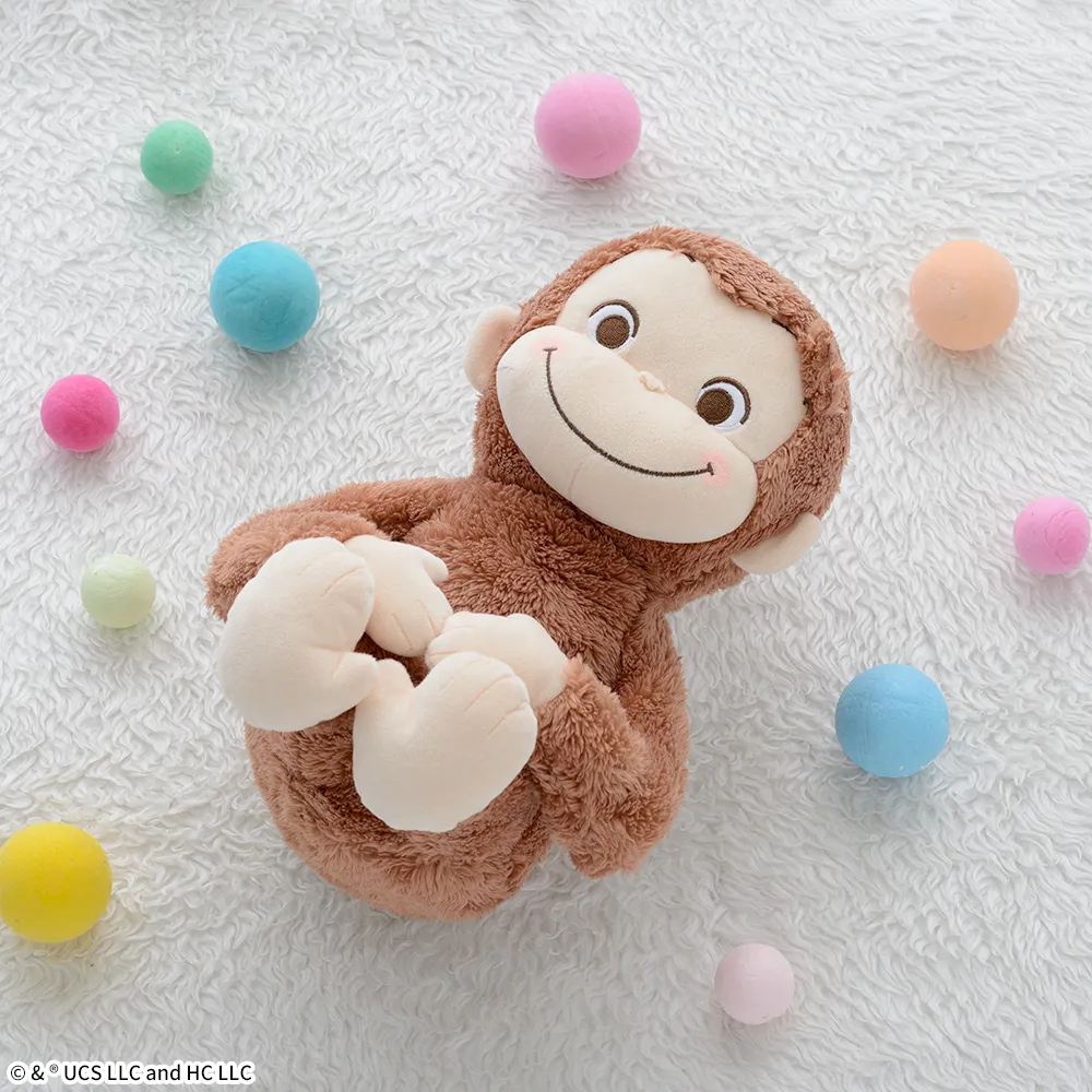 おさるのジョージ　赤いほっぺ　Lぬいぐるみ　ころりんポーズ