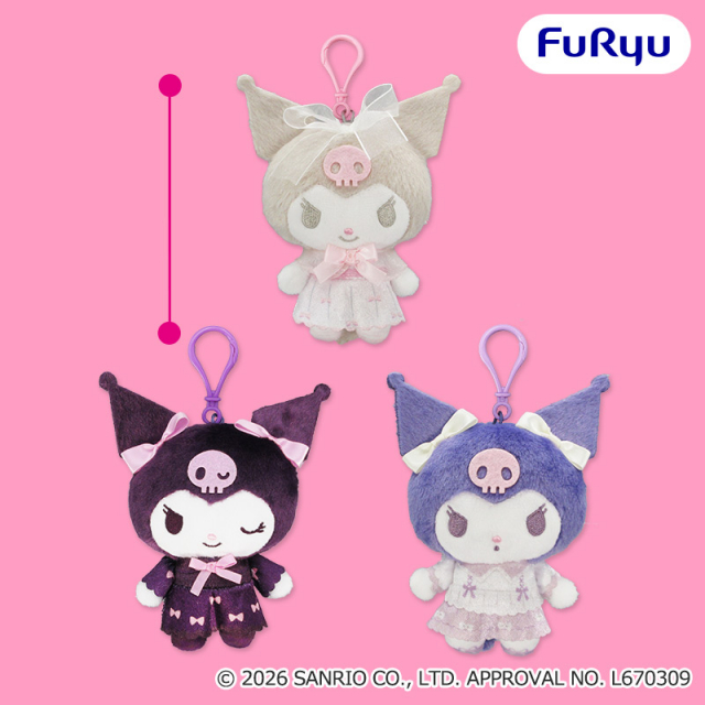 【サンリオ】クロミのくりっぴぃぬいぐるみがオンクレに登場!デート服が可愛いクリップ付きぬいぐるみ!【プライズ】