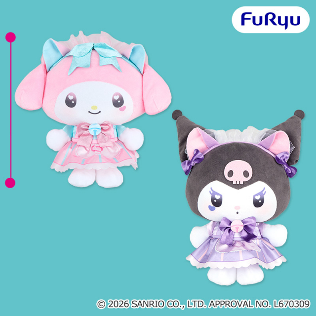 マイメロディ・クロミねこみみメイドカフェBIGぬいぐるみ