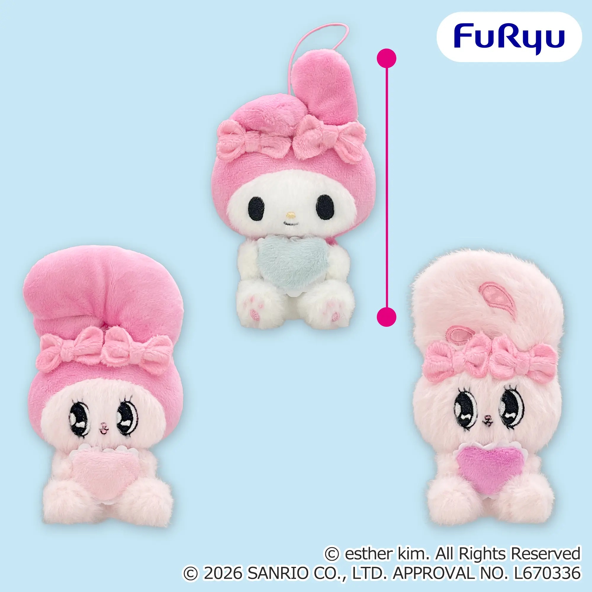 エスターバニー×マイメロディ ハートハグマスコット