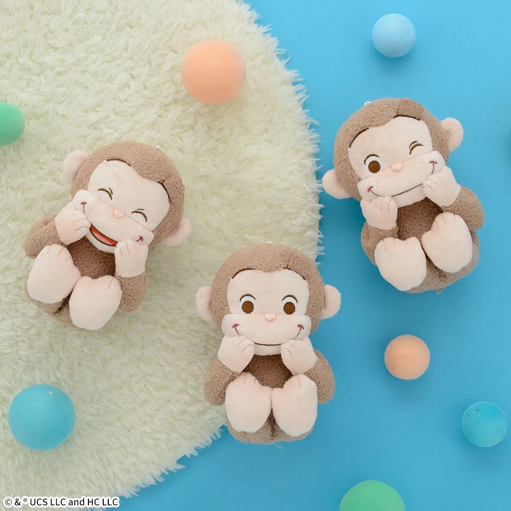 おさるのジョージ　ぬいぐるみ　ころりんポーズ