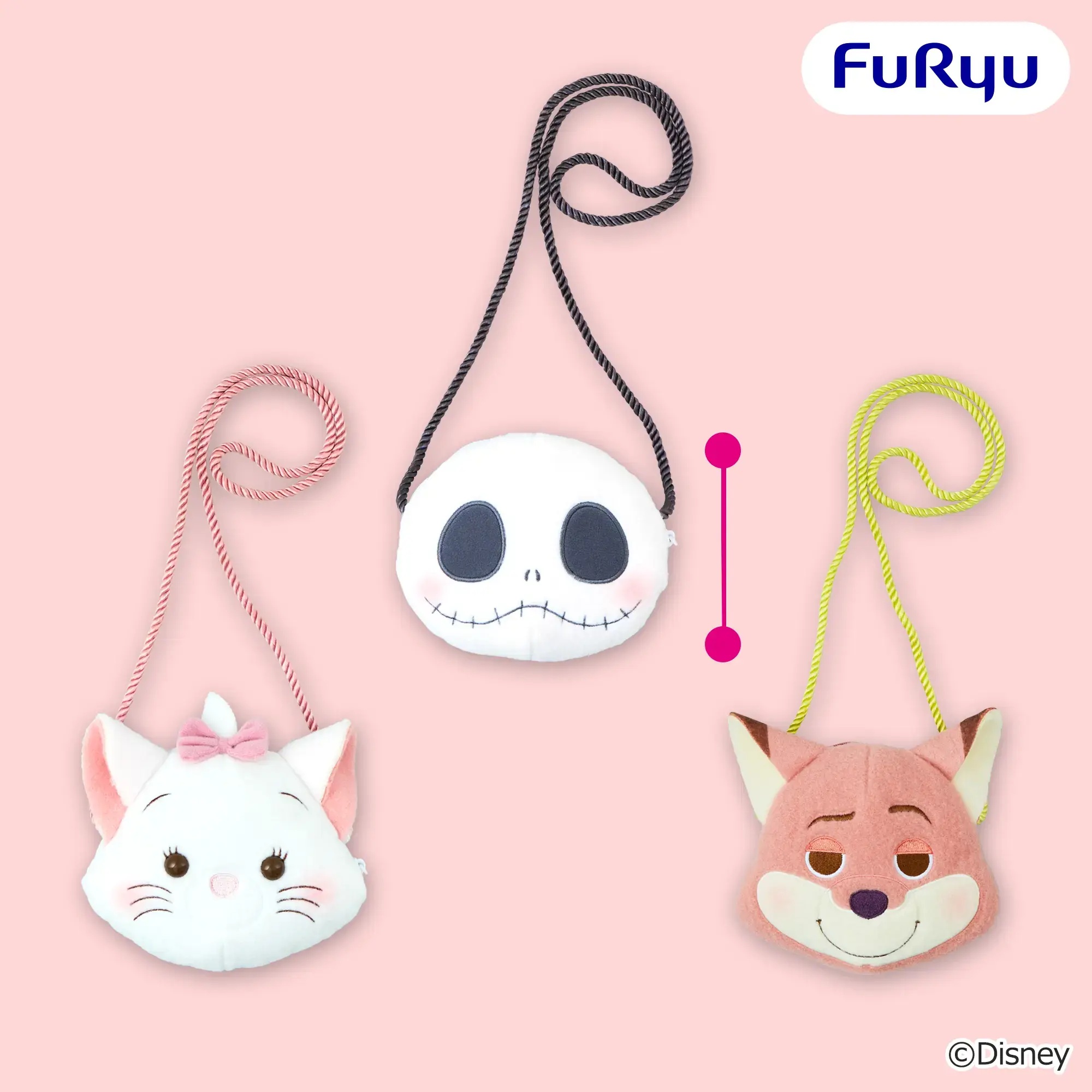 【ディズニー】ジャック、マリー、ニックのぬいぐるみポシェットがオンクレに登場！ふわふわミルキーボア素材がたまらない！【プライズ】