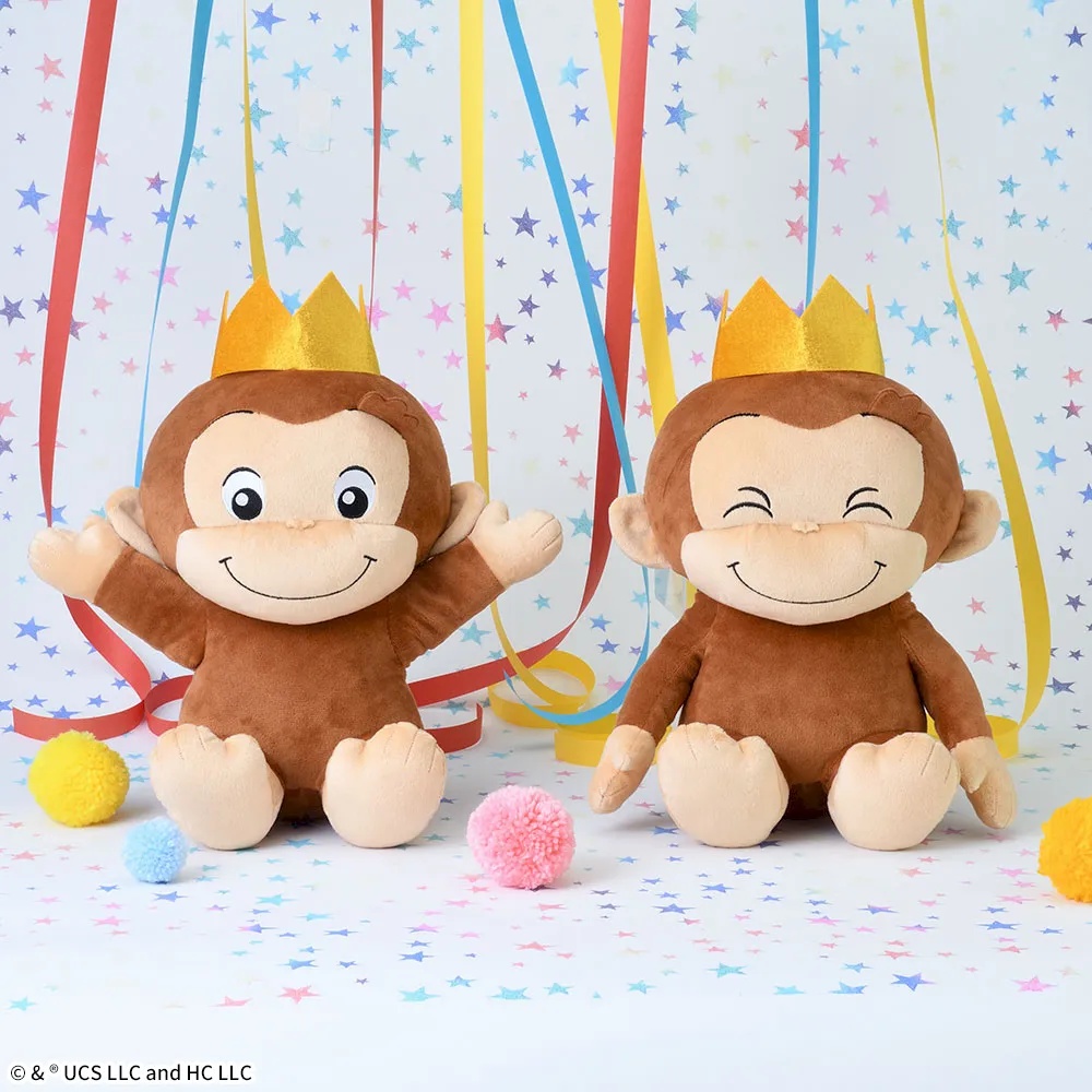 【おさるのジョージ】85周年記念Lぬいぐるみがオンクレに登場!王冠をかぶった特別なジョージをゲットしよう!【プライズ】