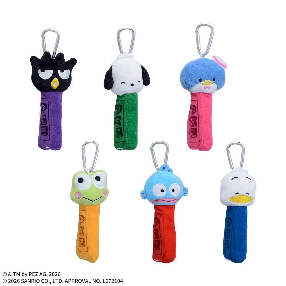 【PEZ, はぴだんぶい】カラビナ付マスコットポーチがオンクレに登場!小物収納に便利な全6種!【プライズ】