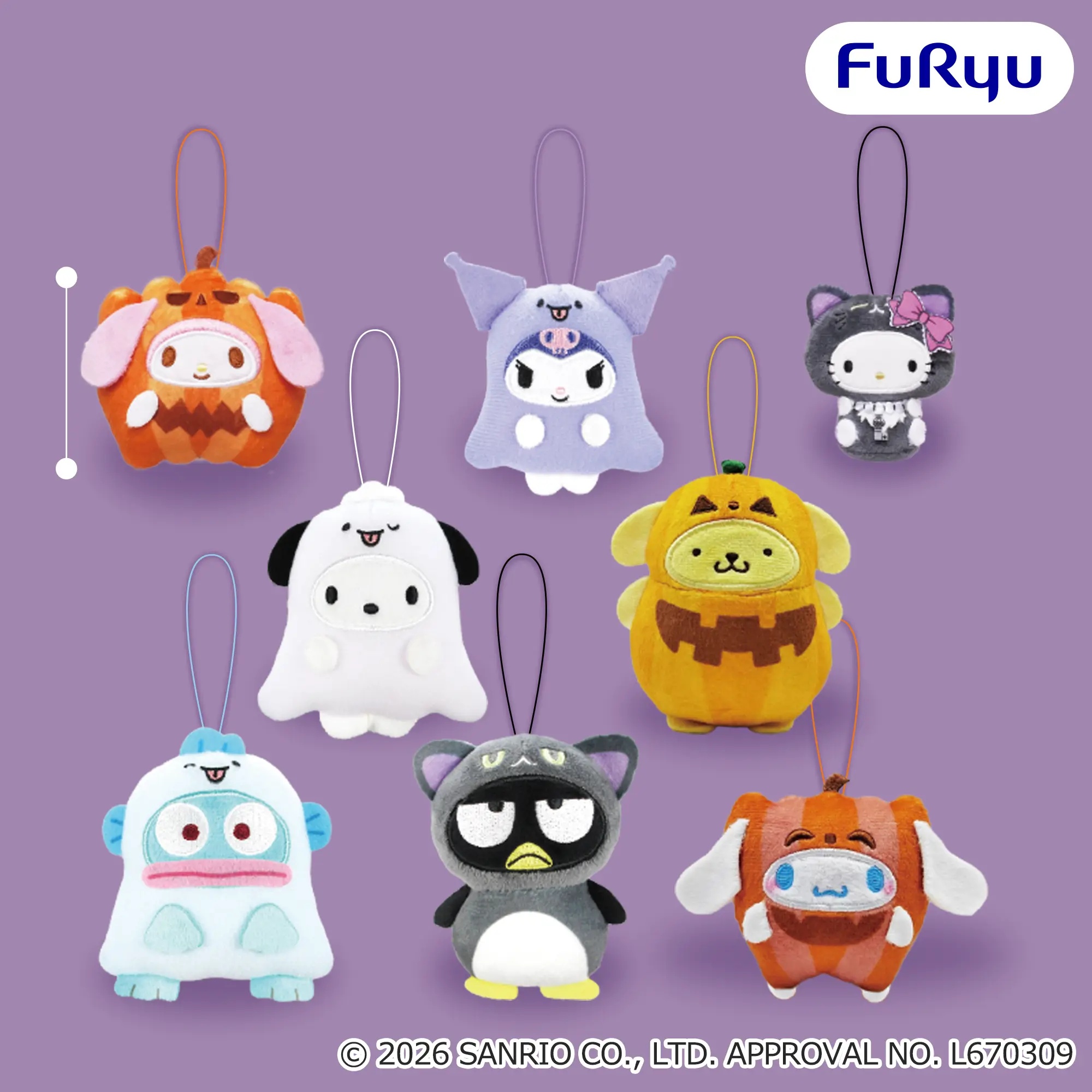 【サンリオ】ハロウィン着ぐるみマスコットがオンクレに登場!ぺたんこフォルムが可愛らしい全8種!【プライズ】