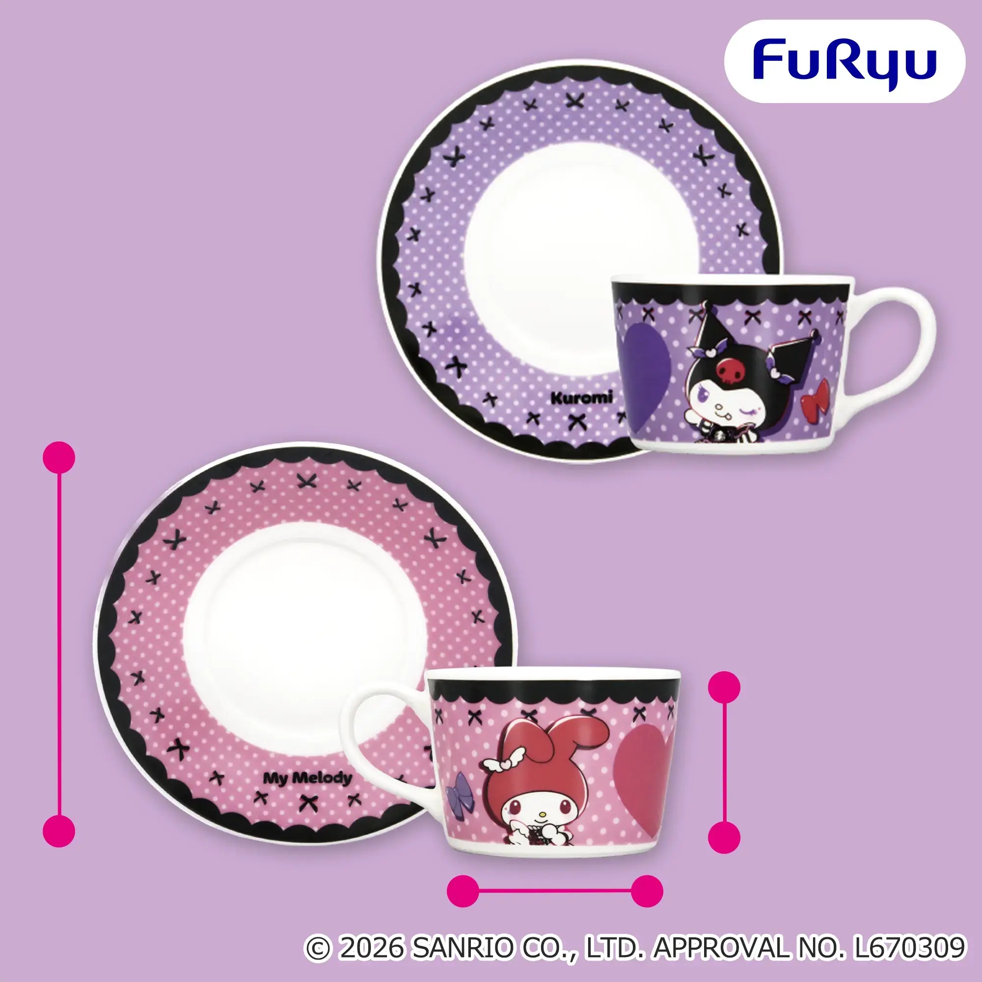 【サンリオ】マイメロディとクロミのカップ＆ソーサーがオンクレに登場！バースデーパーティーデザインが可愛くて普段使いにもぴったり！【プライズ】