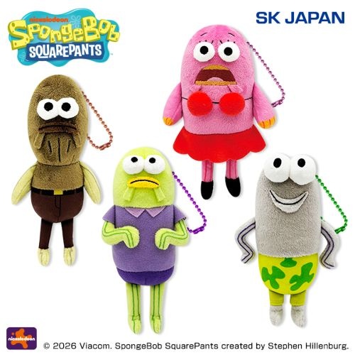 スポンジ・ボブビキニタウンの住人ミニぬいぐるみ