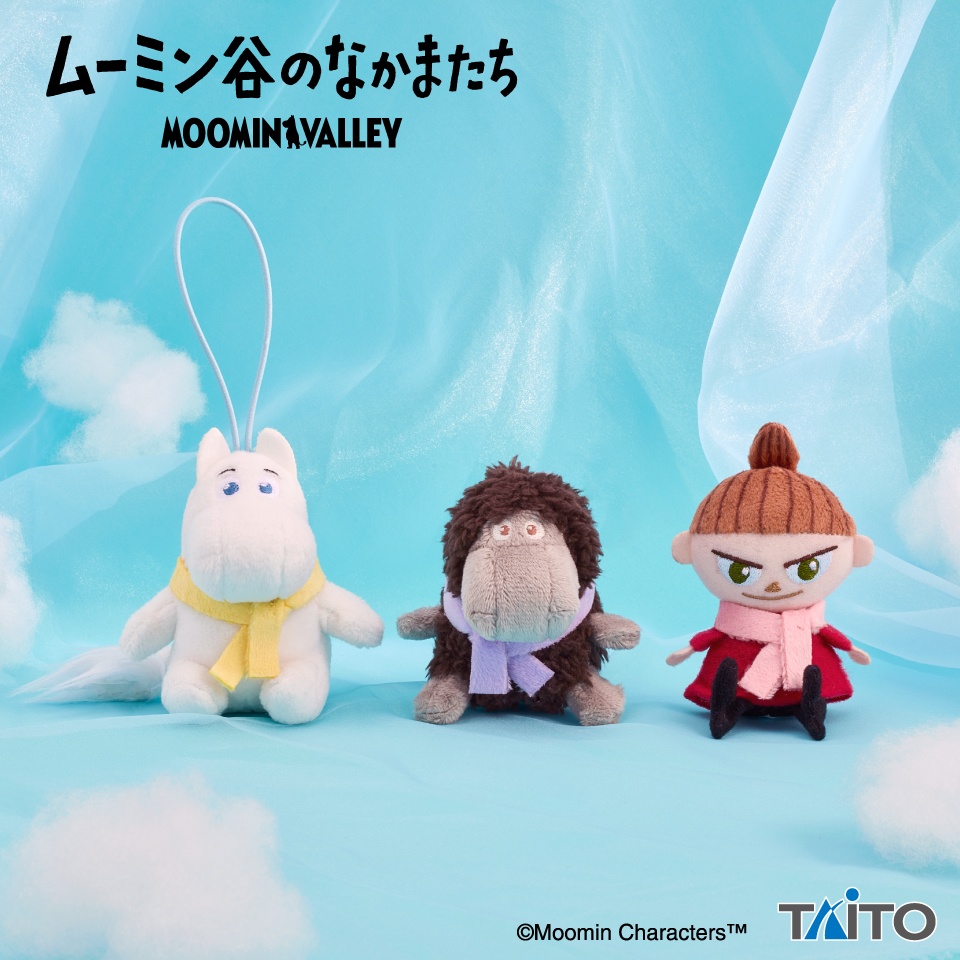 【ムーミン】ムーミン谷のなかまたちのマスコットがオンクレに登場!マフラー姿が可愛らしい全3種!【プライズ】
