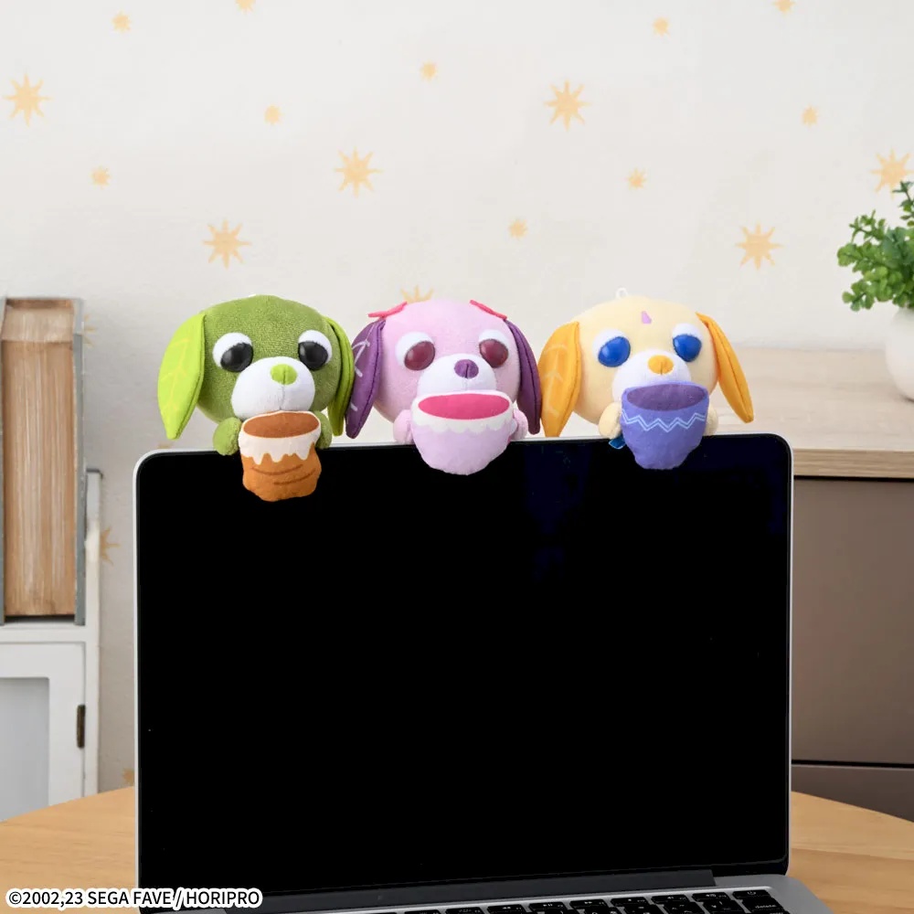 お茶犬　ひっかけマスコット 仕様イメージ