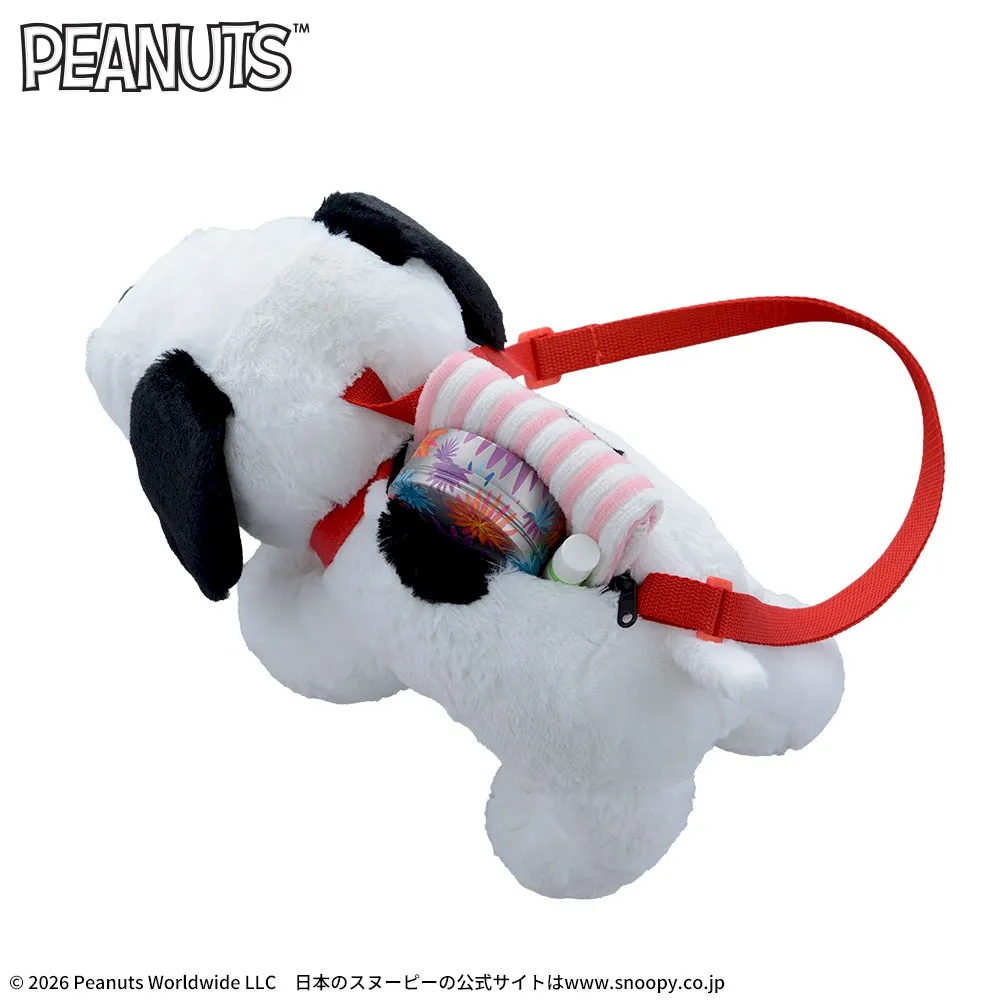 SNOOPY™ プラチナムザッカぬいぐるみショルダーバッグ おさんぽVer. 仕様イメージ