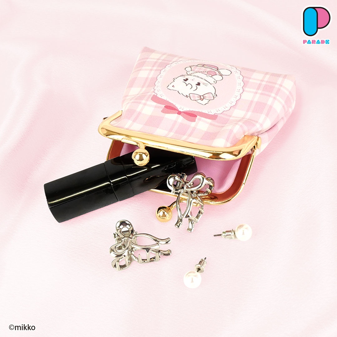 Lil ala mode おそろい♡チェックがまぐちポーチ～GiGOグループのお店限定～ 詳細イメージ
