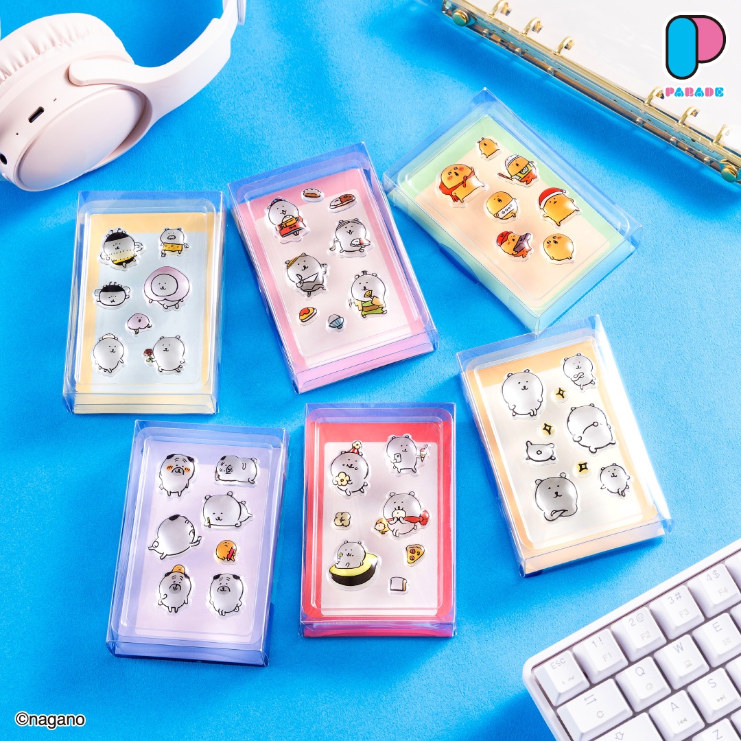 【ナガノキャラクターズ】ぷくちゅるシールがオンクレに登場！ぷくっとちゅるちゅる感がたまらない全6種！【プライズ】