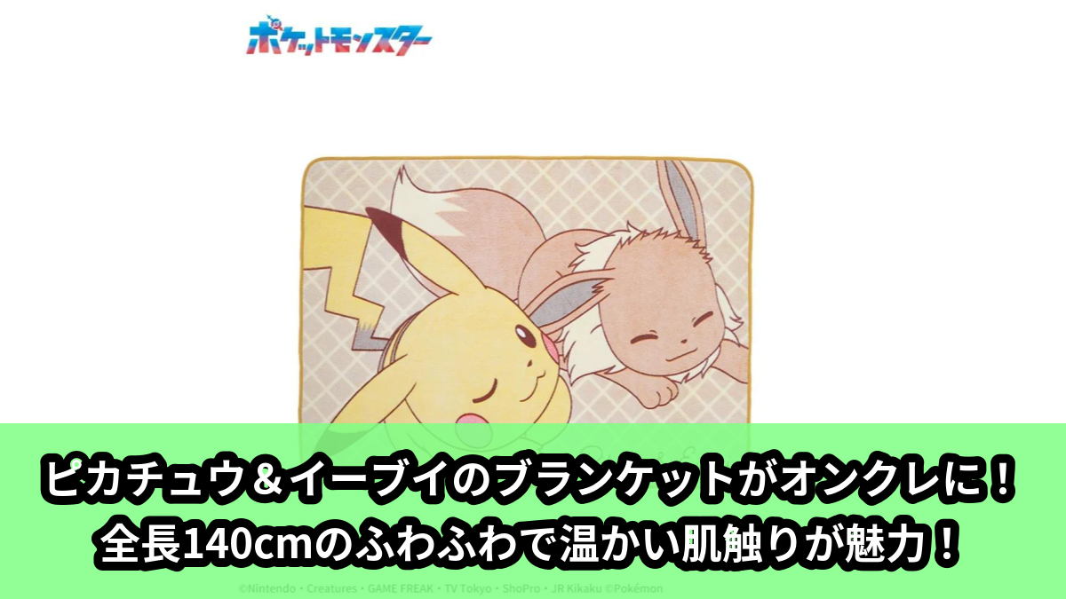 【アイキャッチ】ポケットモンスター プラチナムザッカfuwa&hugブランケット~ピカチュウ&イーブイ~Vol.2(ピカチュウ, イーブイ)のオンクレ・プライズ景品